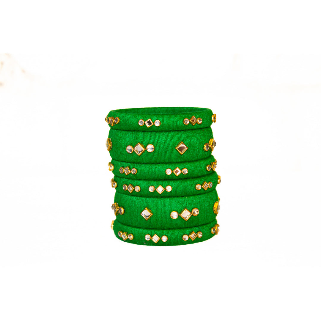 Green Stone Bangles