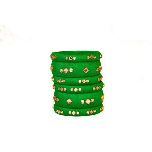 Green Stone Bangles