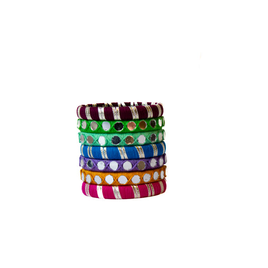 Multi Color Mirror Bangles