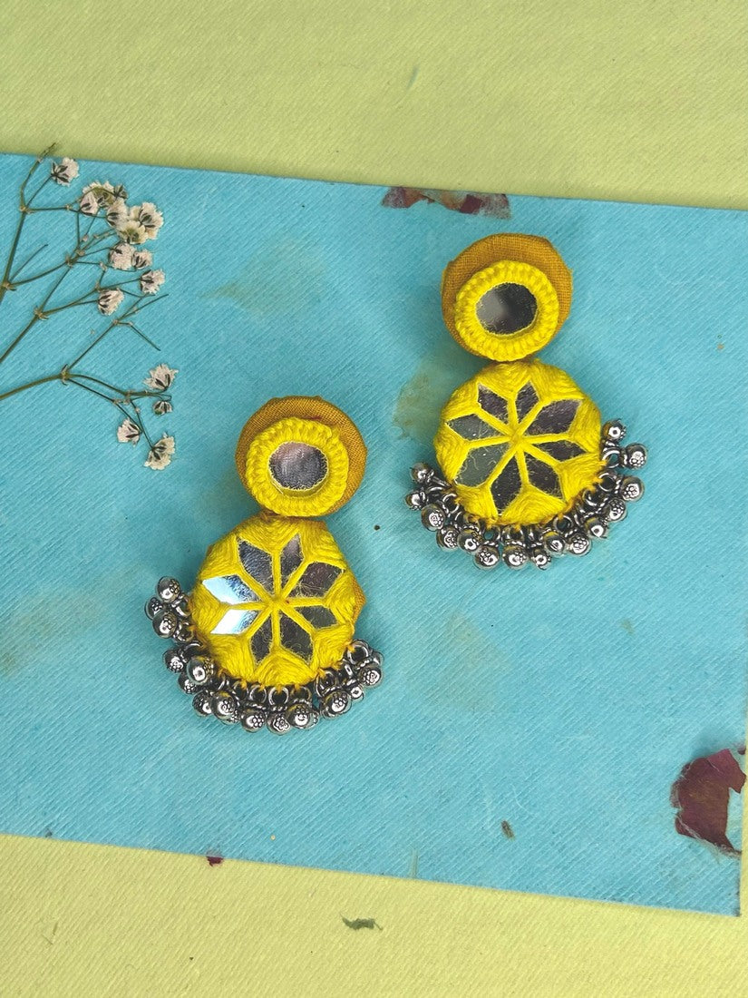 Ambha Yellow Gunghroo Earrings