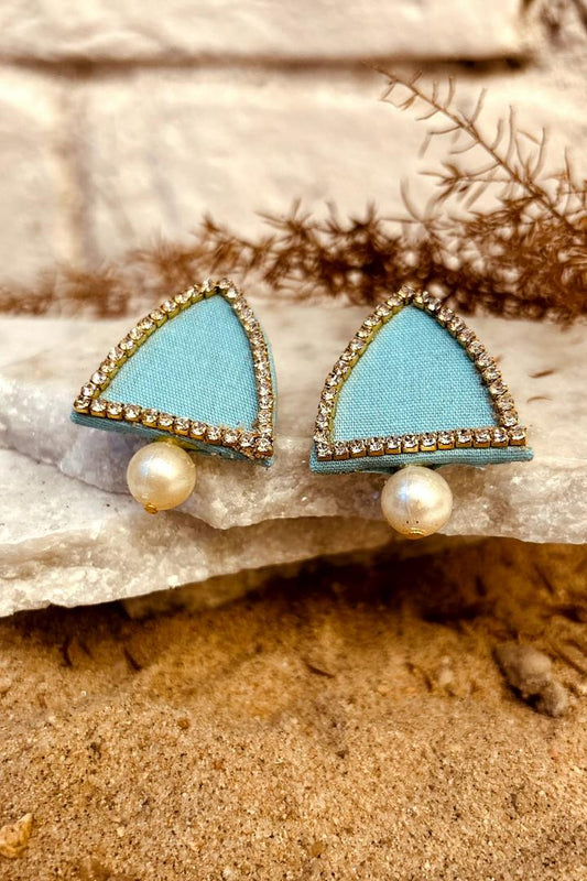 Sky Blue Stone Earrings